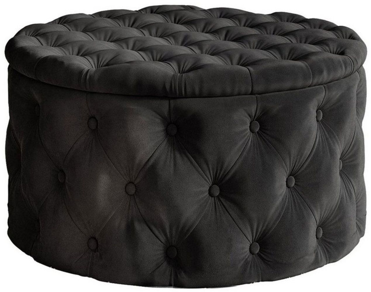 Lookway Hocker CHESTERFIELD runder gesteppter mit Staufach (Der gepolsterte hocker), mit Stauraum Bild 1