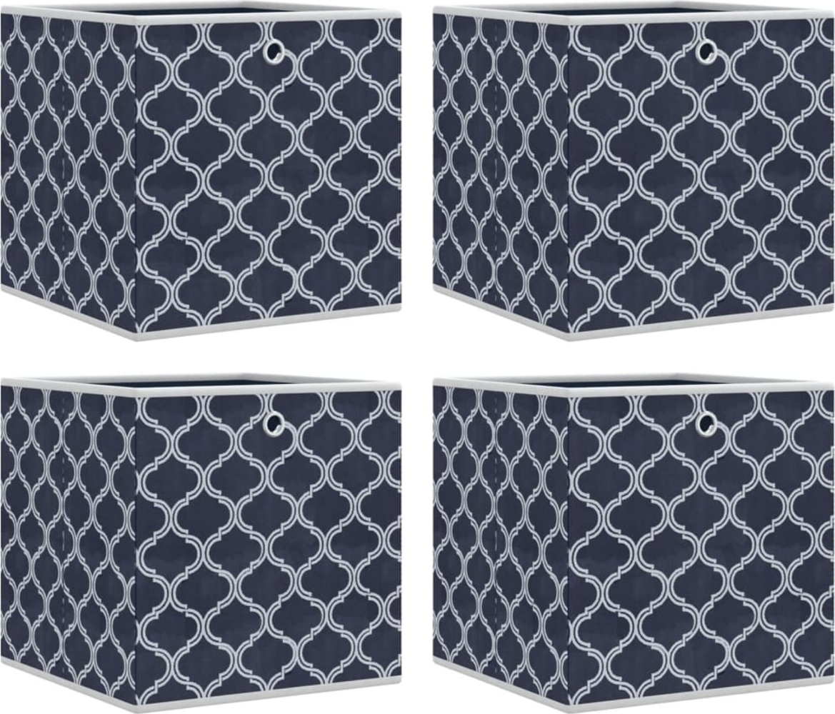vidaXL Faltboxen 4 Stk. Blau 32x32x32 cm Vlies 4018979 Bild 1
