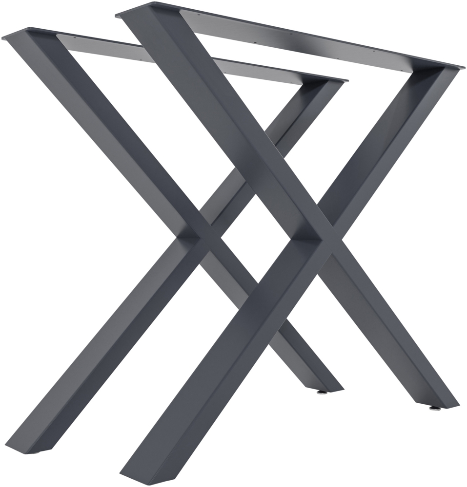 CLP 2er Set Tischbeine Swift aus Vierkantprofilen,grau M Bild 1