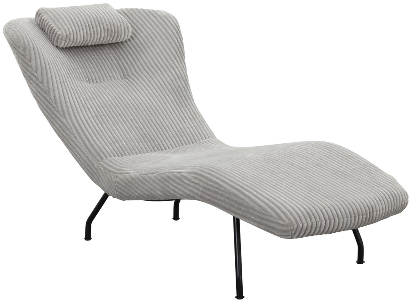SalesFever Relaxliege Liege mit Texturstoff in Hellgrau Bild 1