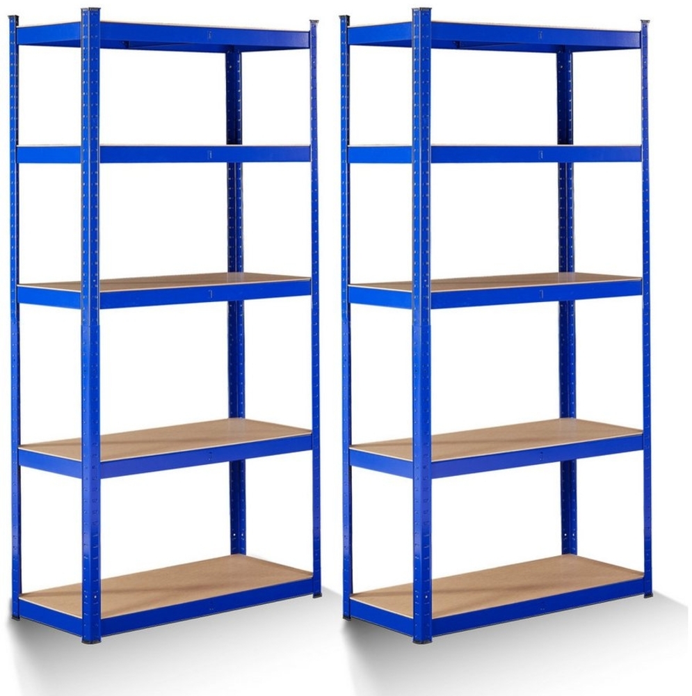 Arebos Schwerlastregal Steckregal Kellerregal verschiedene Farben 180 x 90 x 30cm 875 kg, Set 2-tlg. Bild 1