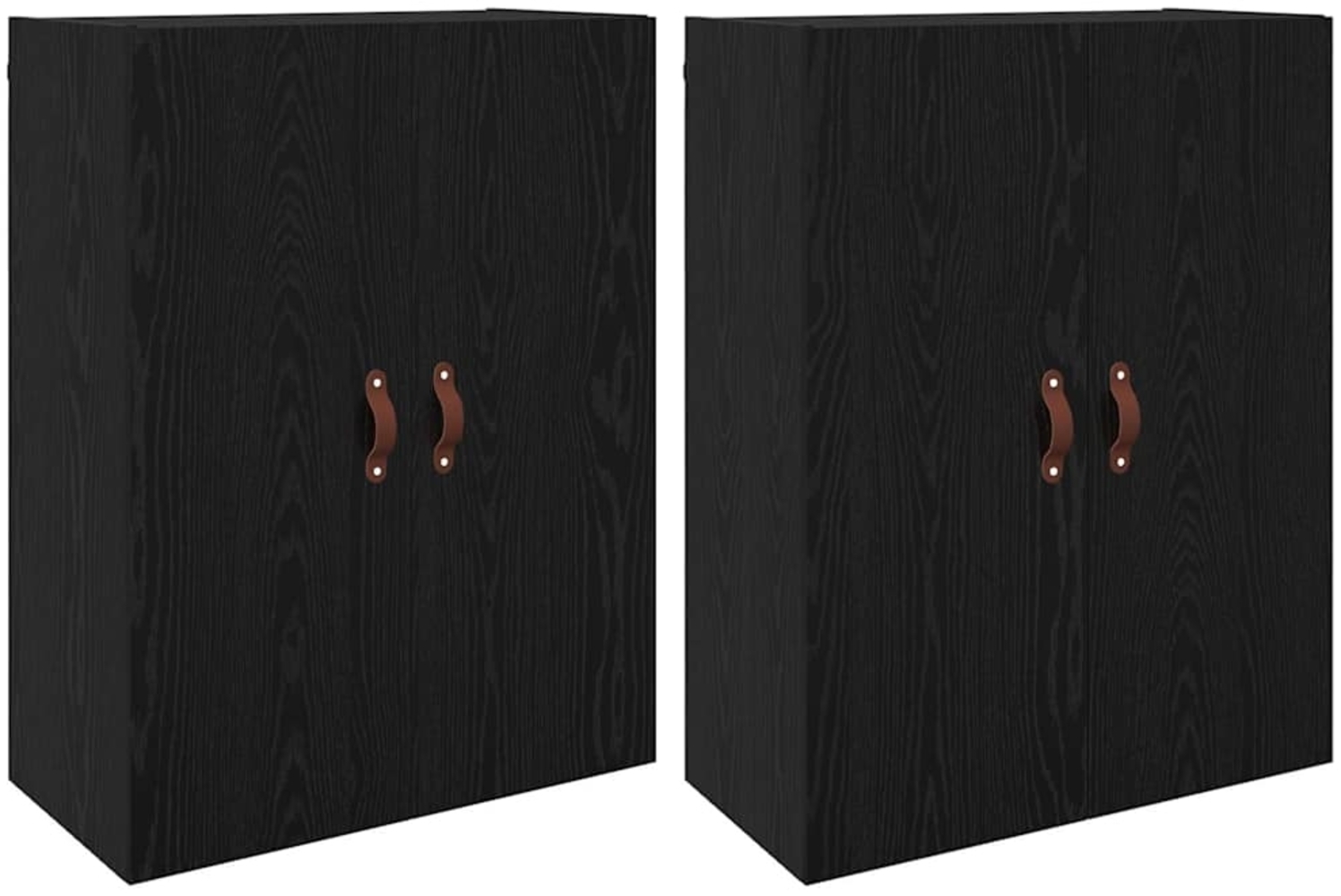 vidaXL Wandmontierte Schränke 2 pcs Schwarz Eichen-Optik 3394574 Bild 1