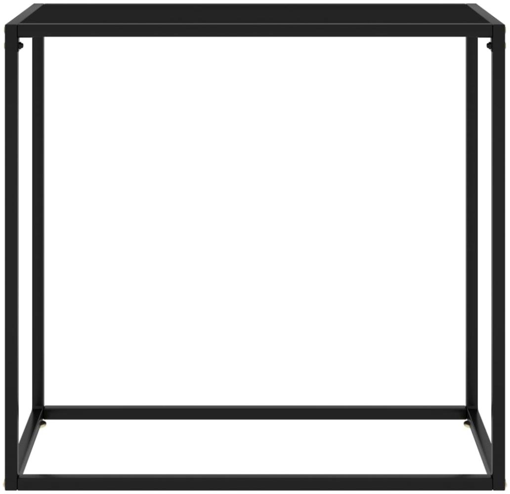 Beistelltisch "Andernach" aus Stahl mit Glasböden in Schwarz. Abmessungen (LxBxH) 80 x 35 x 75 cm Bild 1