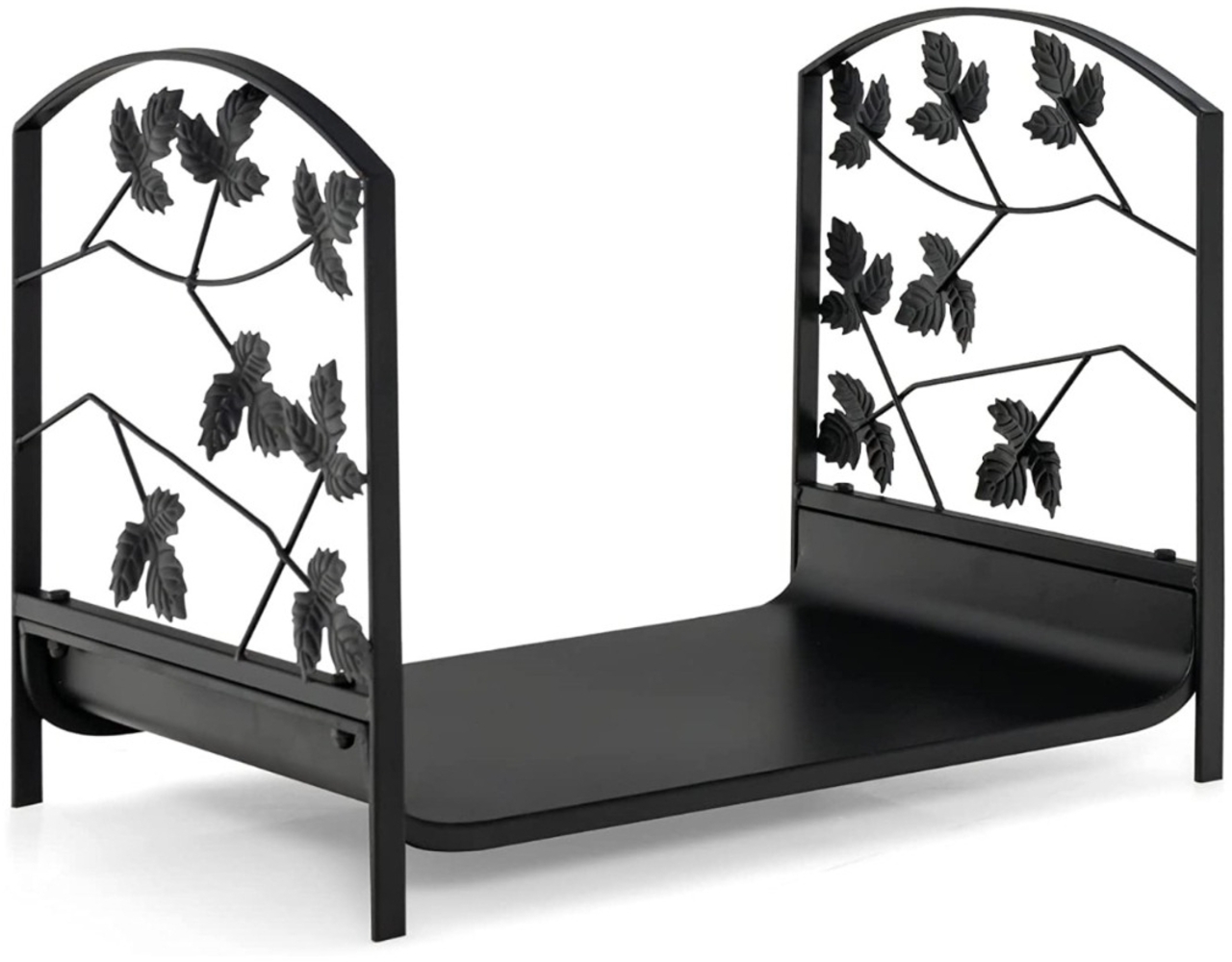 Kaminholzregal Metall Schwerlast-Brennholzregal Feuerholzregal 48 x 34 x 41 cm Schwarz Bild 1