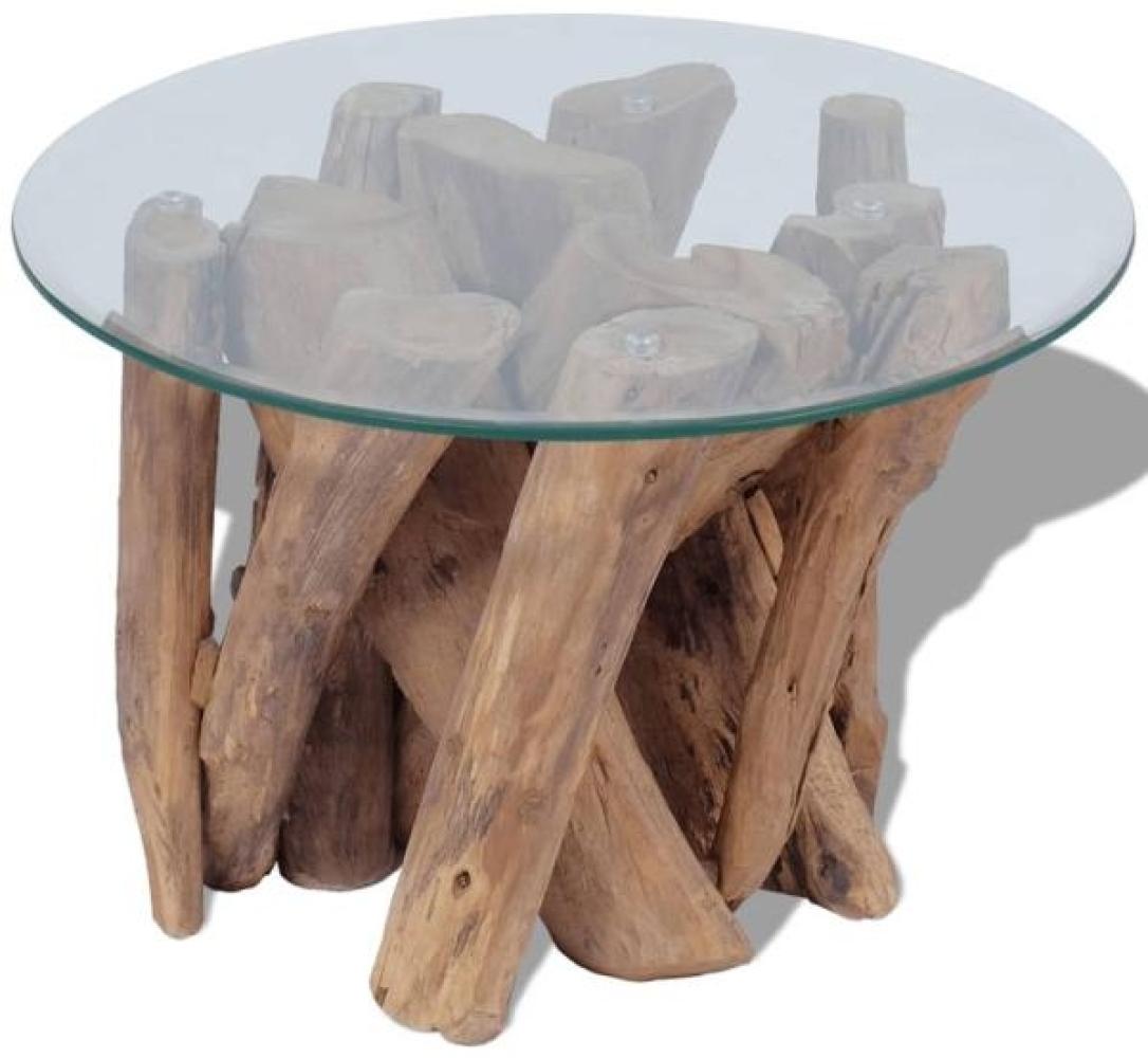 Couchtisch Teak Massiv, Ø 60x40 cm Bild 1