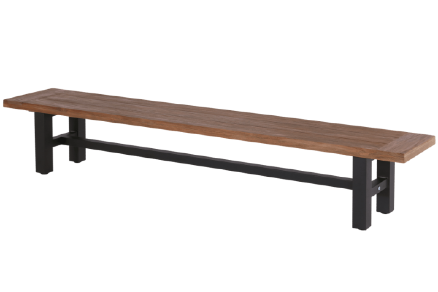 Gartenbank Sophie Yasmani (carbon black / natural teak 240 cm) Bild 1