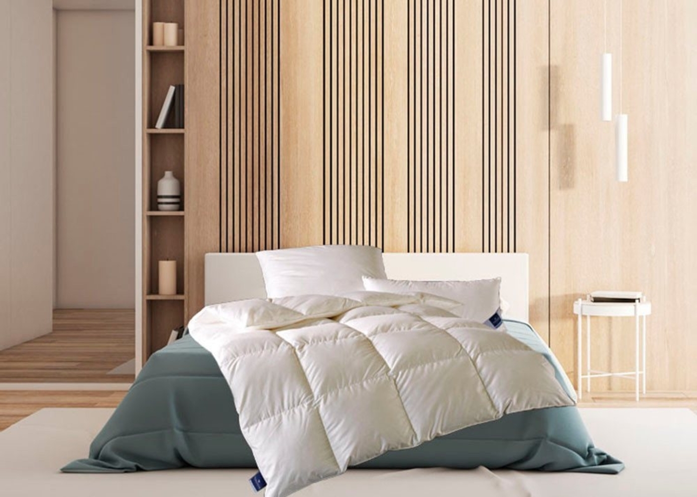 billerbeck Daunenbettdecke Enisa 80, Bettdecke in 135x200, 155x220, 200x200 cm, Füllung: 80% Daunen, 20% Federn, Bezug: 100% Baumwolle, Die winterwarme Daunendecke Bild 1