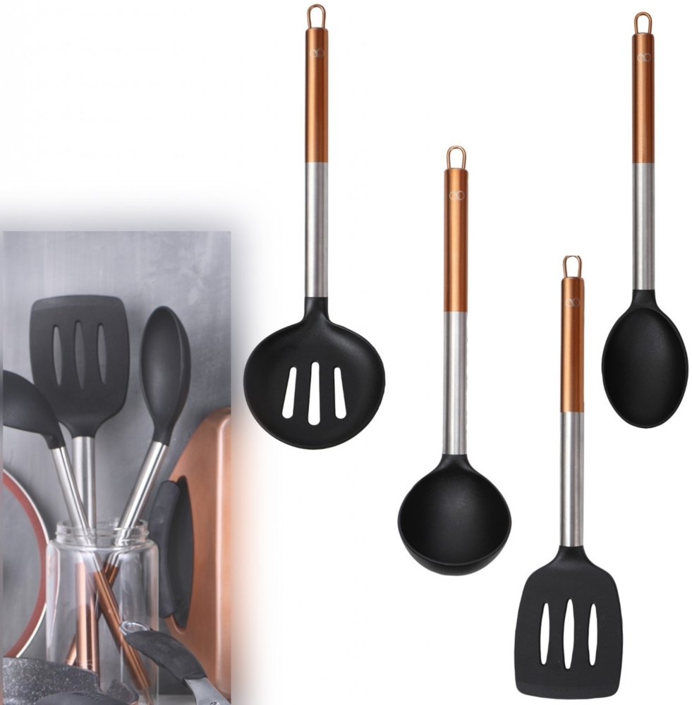 BERGNER Küchenhelfer Set 4-teilig Kochbesteck Küchenutensilien BGIC-5500 Bild 1