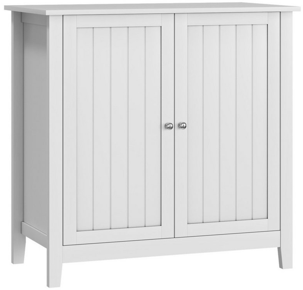 Yorbay Badkommode Badezimmerschrank Badschrank mit Doppeltüren (80 x 40 x 80 cm), Aufbewahrungsschrank für Wohnzimmer, Bad & Schlafzimmer Bild 1