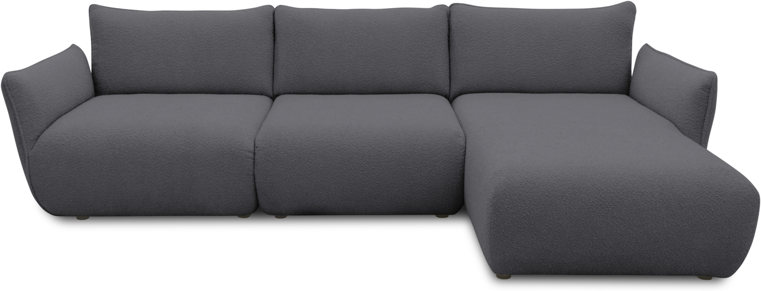 DOMO. collection Ecksofa 800 022, Modulsofa in L-Form mit Taschenfederkern und attraktiver Biese-Naht, Sofa, Polsterecke, Eckcouch 276 x 168 x 79 cm (BxTxH), dunkelgrau Bild 1