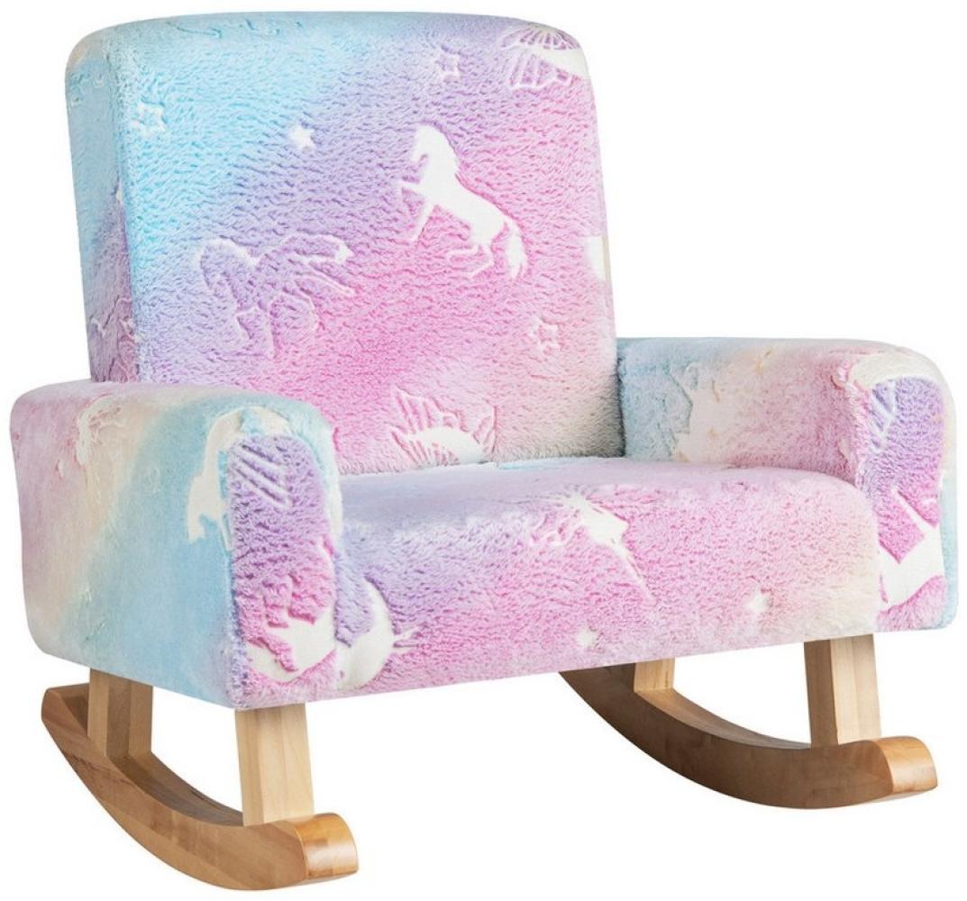 COSTWAY Kindersessel, Kindersofa, Schaukelstuhl Leuchtend Bild 1