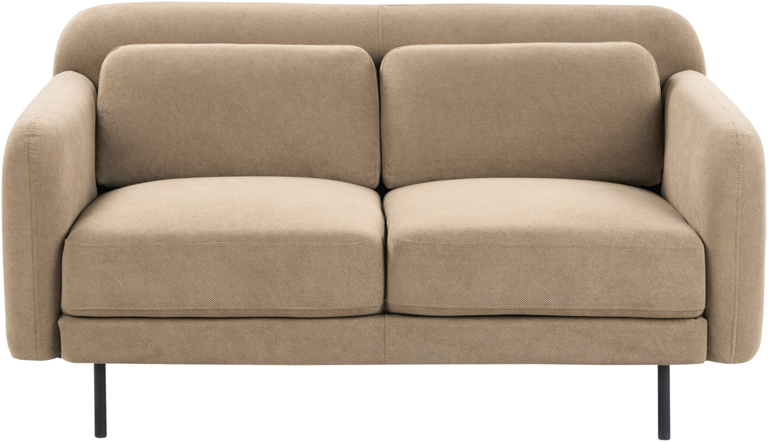 2-Sitzer Sofa Stoff hellbraun LILAND Bild 1