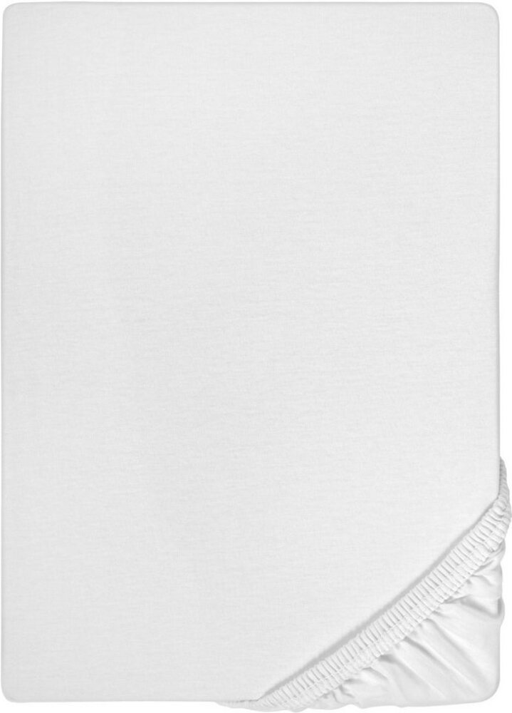 biberna Jersey-Elastic-Topper-Spannbetttuch 0077641, weiß, 1x 90x190 cm - 100x220 cm Bild 1