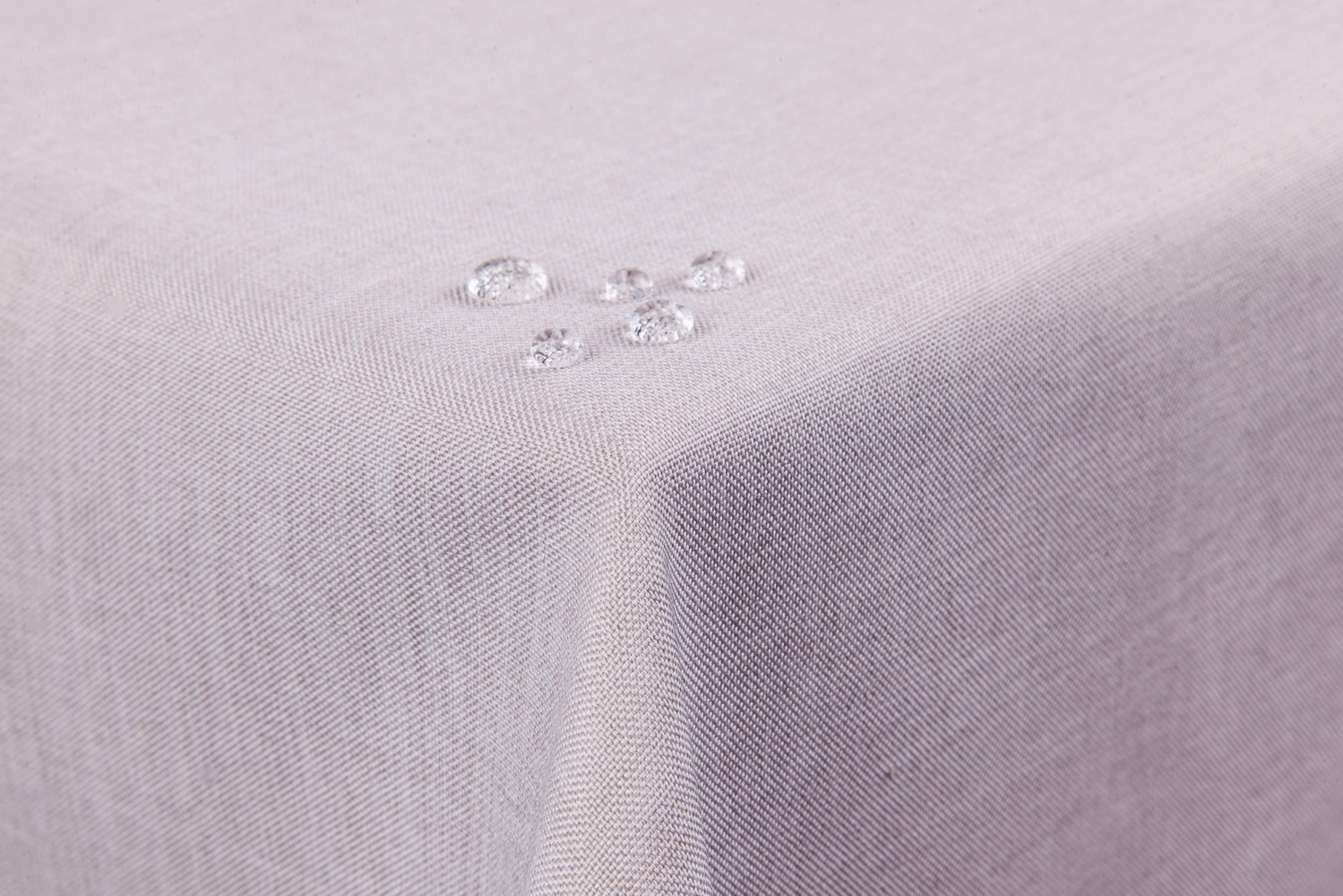 texpot Tischdecke 220 cm rund Hellgrau Leinenoptik Lotuseffekt Fleckschutz Bügelfrei Tischtuch Bild 1