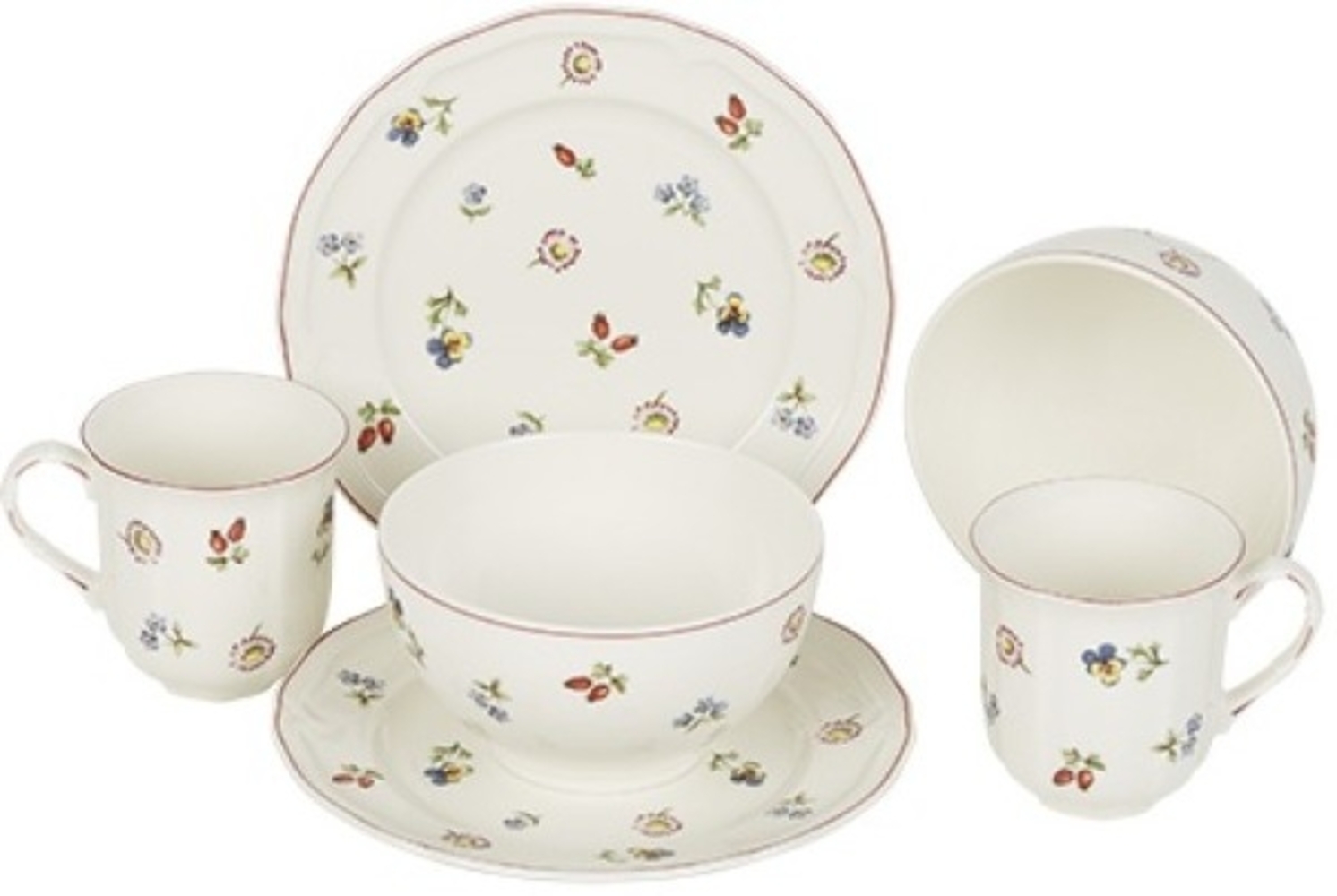 Villeroy & Boch Petite Fleur Frühstücks-Set für 2 Personen / 6 Teile Bild 1