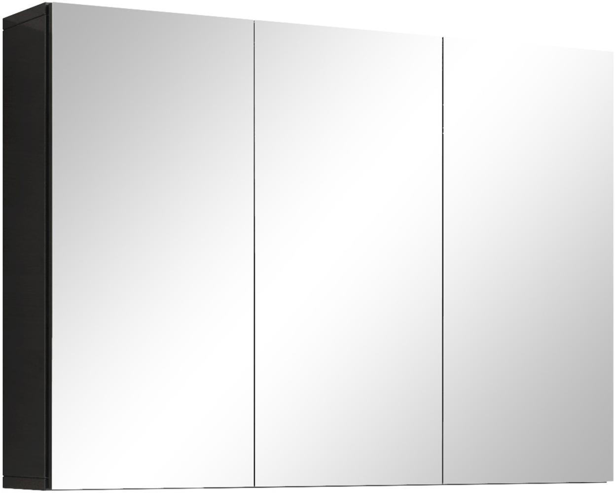 Spiegelschrank Neapel glänzend Schwarz 85 cm Bild 1