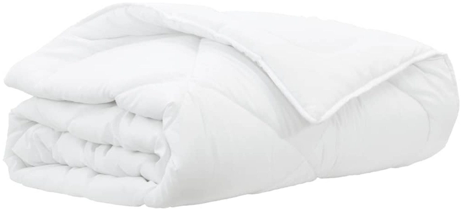 vidaXL Bettdecken & Tagesdecken Weiß 200 x 220 cm Mikrofaser 42007753 Bild 1