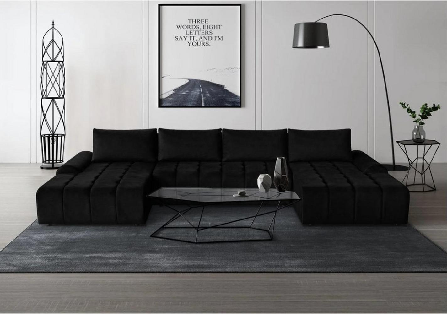 Beautysofa Ecksofa Costa U, inkl. Schlaffunktion, Bettkasten, modernes Lounge-Ecke für Wohnzimmer Bild 1