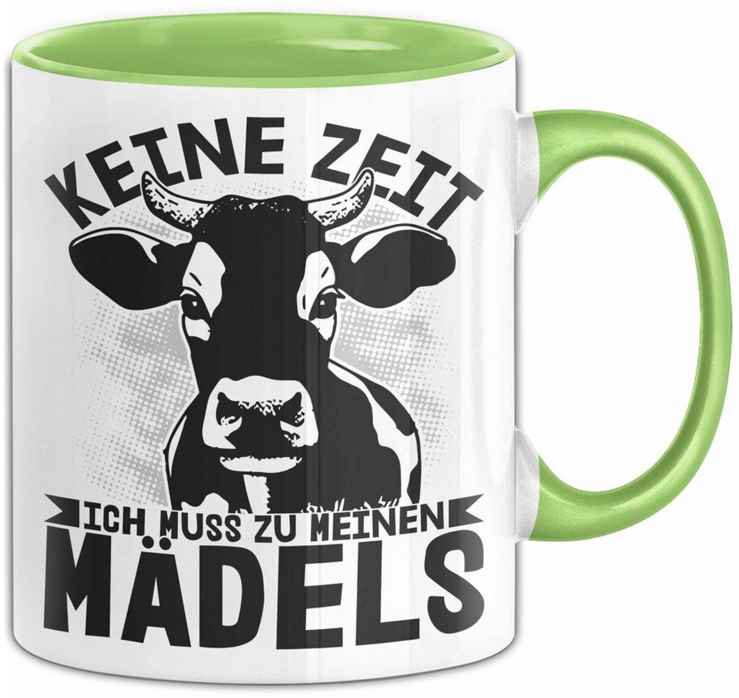 Trendation Tasse Landwirt Bauer Tasse Geschenk Keine Zeit Ich Muss Zu Meinen Mädels Kuh Bild 1