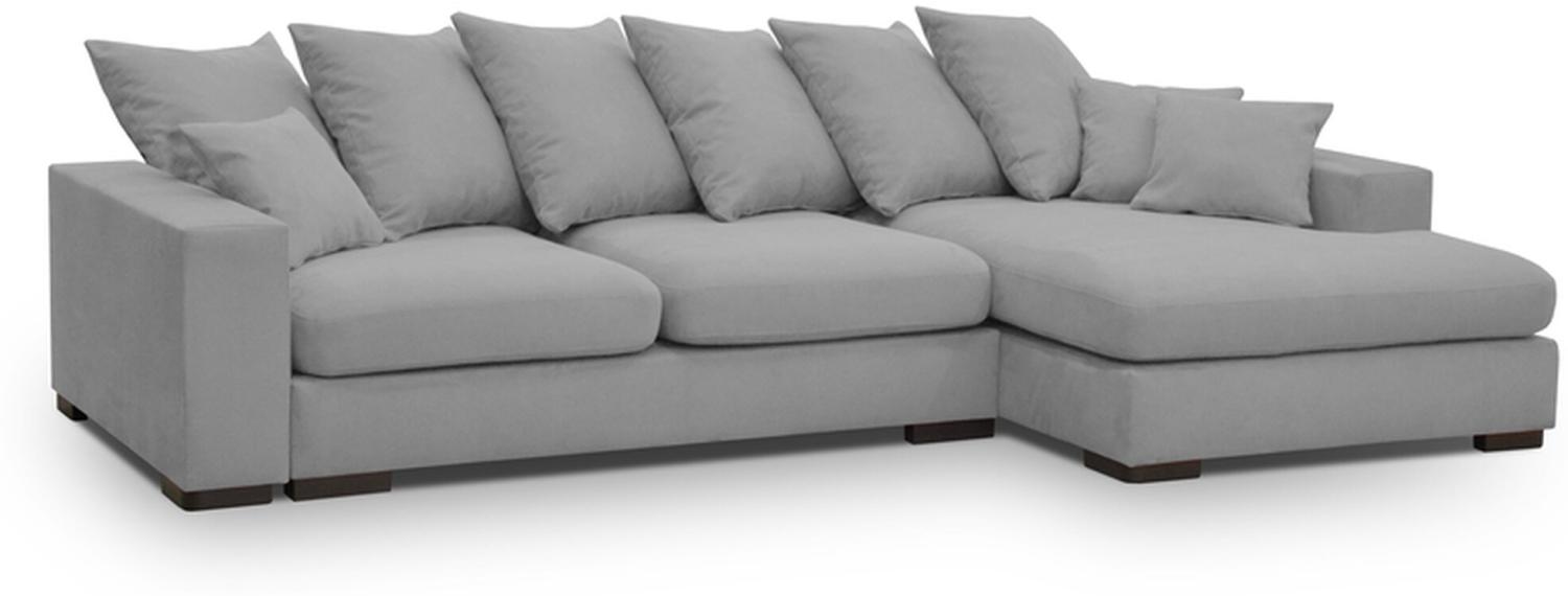 Stylefy Dijon Ecksofa Mikrofaser Grau Rechts Bild 1