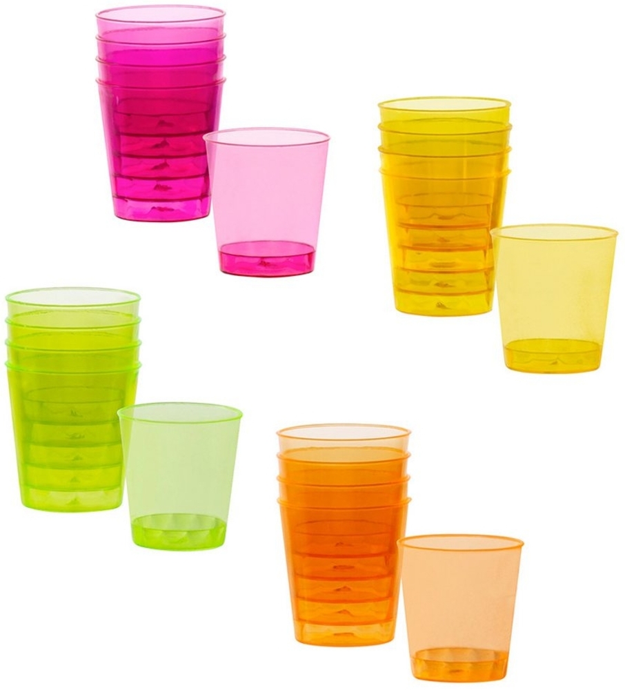 Boland Hängedekoration 20 Kunststoff Schnappsgläser, Neon Bild 1