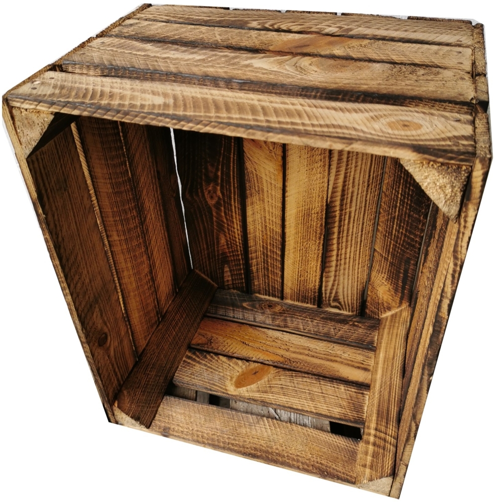 Obstkiste Vintage Geflammt 50 x 40 x 30cm Bild 1