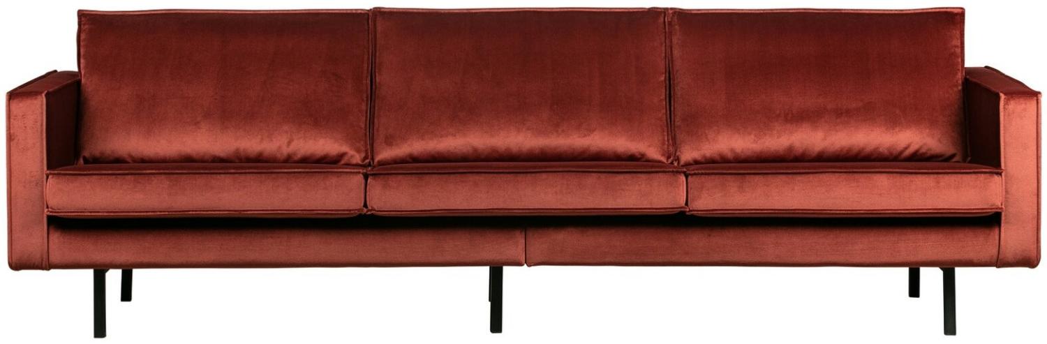 Rodeo Sofa 3-Sitzer Samt, Rot Bild 1