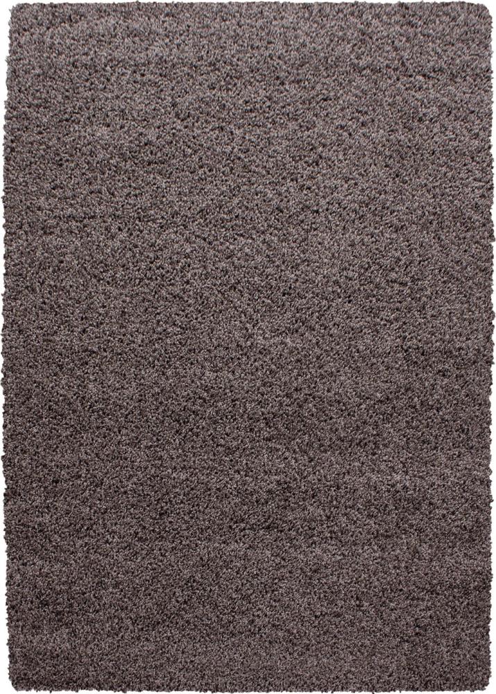 Hochflor Teppich Drago Läufer - 80x150 cm - Taupe Bild 1