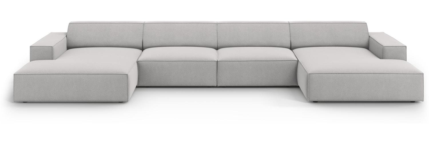 Micadoni 6-Sitzer Panorama Sofa Jodie Light Grey Bild 1