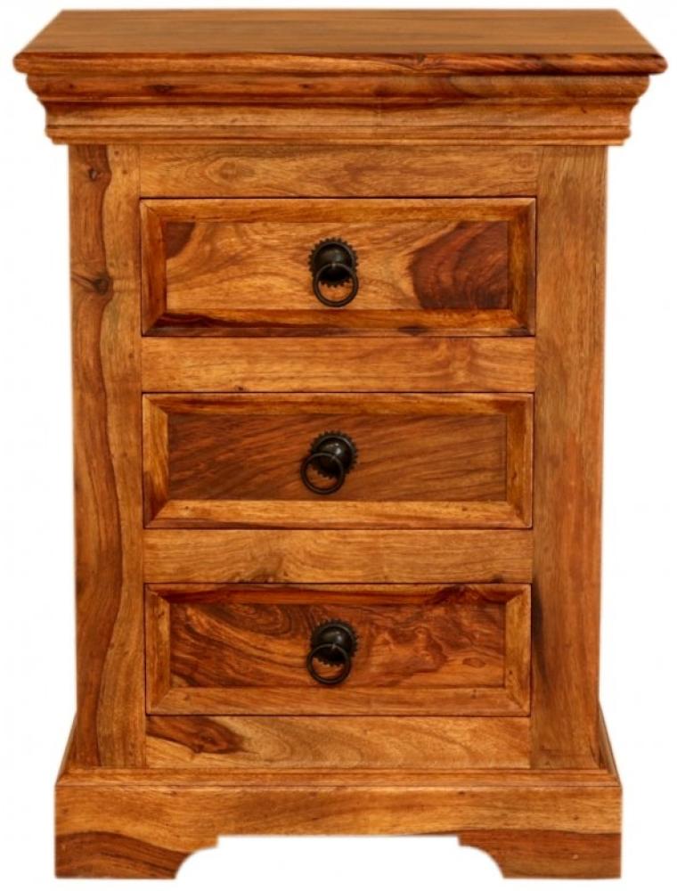 Nachttisch Jali 45x60x40 aus indischem Sheesham-Massivholz Bild 1