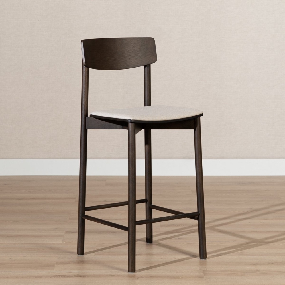 Bronx71 Barhocker Inez Eiche dunkel/off white 70 cm Bild 1