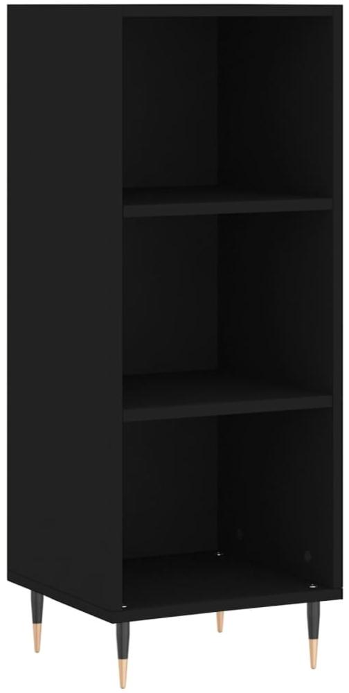 vidaXL Sideboard Schwarz 34,5x32,5x90 cm Holzwerkstoff 828709 Bild 1