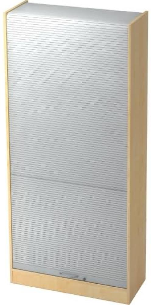 Rollladenschrank 90cm, 5OH BM Ahorn / Silber Bild 1