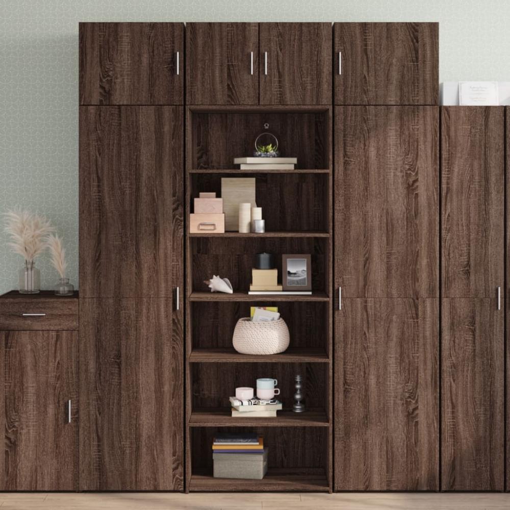 vidaXL Highboard Braun Eichen-Optik 70x41x185 cm Holzwerkstoff 3281693 Bild 1