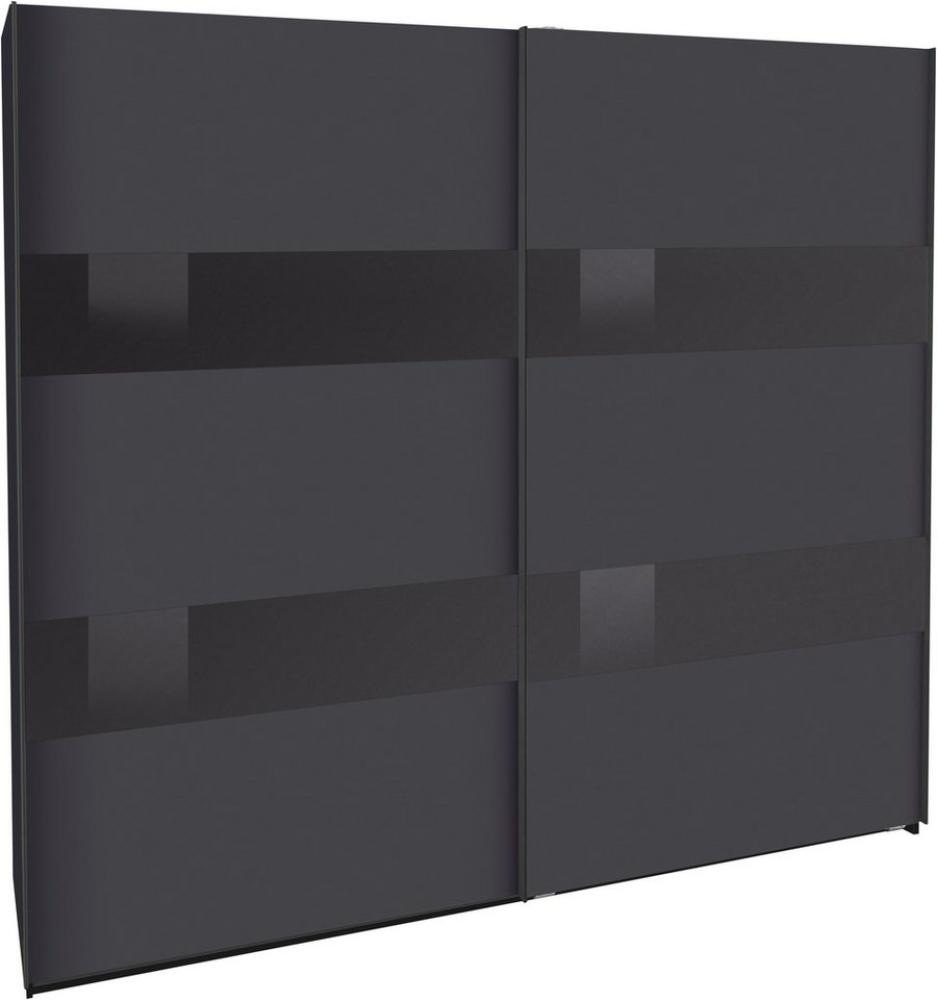 Schwebetürenschrank ALTONA 2-trg. graphit Glas grey 225 cm Bild 1