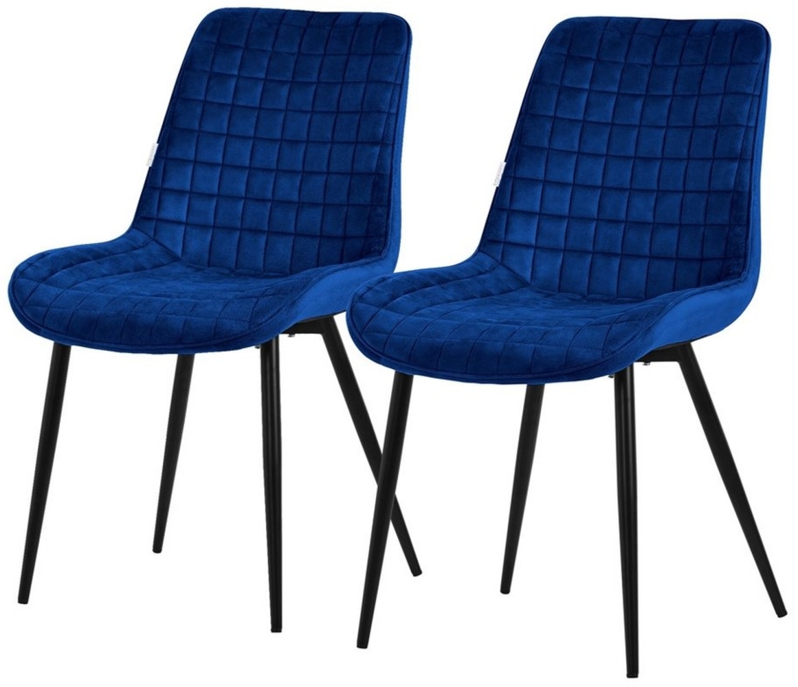 ML-DESIGN Polsterstuhl Esszimmerstühle mit Rückenlehne moderne Design Lounge mit Metallbeinen (2 St), Wohnzimmerstuhl Esstischstühle 2er Set Küchenstuhl Samt Bild 1
