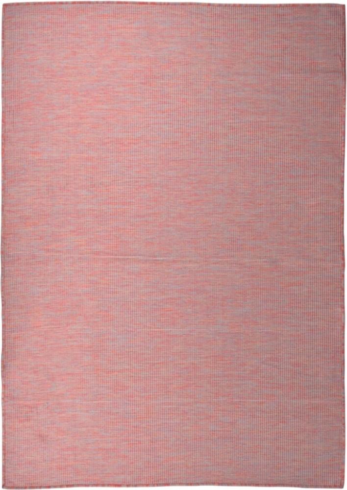 vidaXL Outdoor-Teppich Flachgewebe 140x200 cm Rot 340824 Bild 1