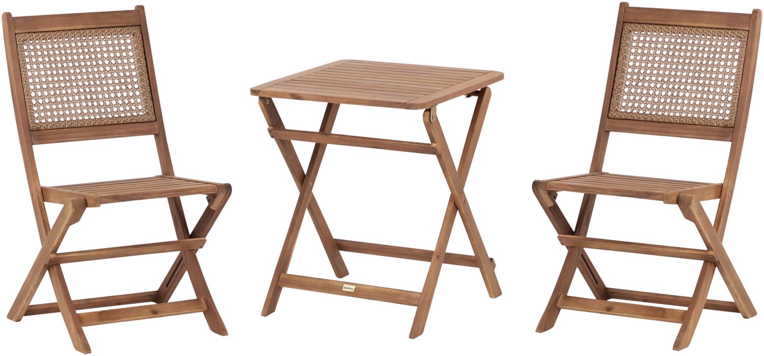 Bistro Set PARAGGI Zertifiziertes Akazienholz Heller Holzfarbton Bild 1