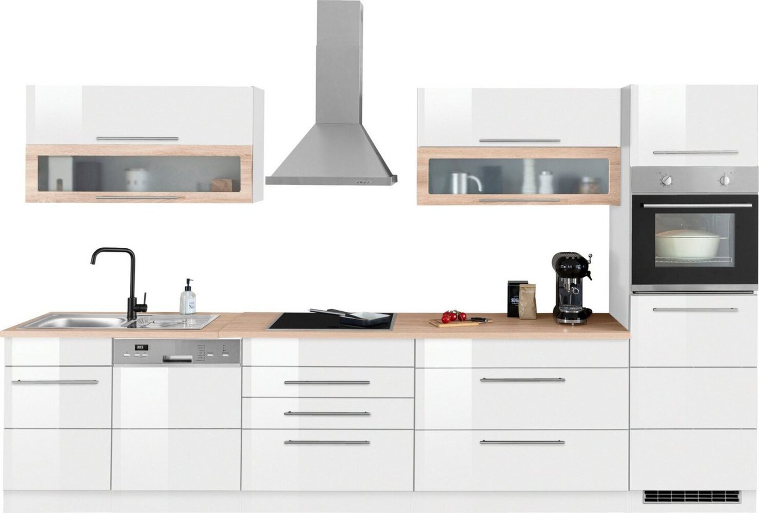 HELD MÖBEL Küchenzeile Wien, Breite 350 cm, wahlweise mit E-Geräten und Induktion Bild 1