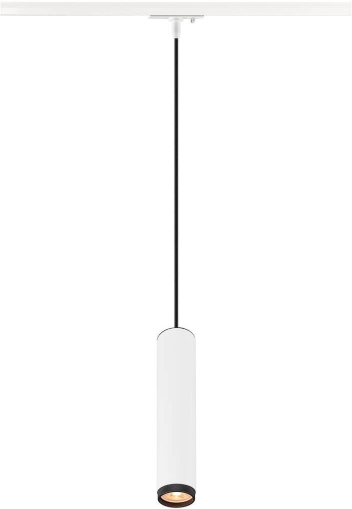 SLV GRIP! L, 1~ Pendelleuchte, GU10, Pendellänge 200cm, 1x max. 6W, weiß / schwarz - Leuchten mit 1 Phasen Adapter Bild 1