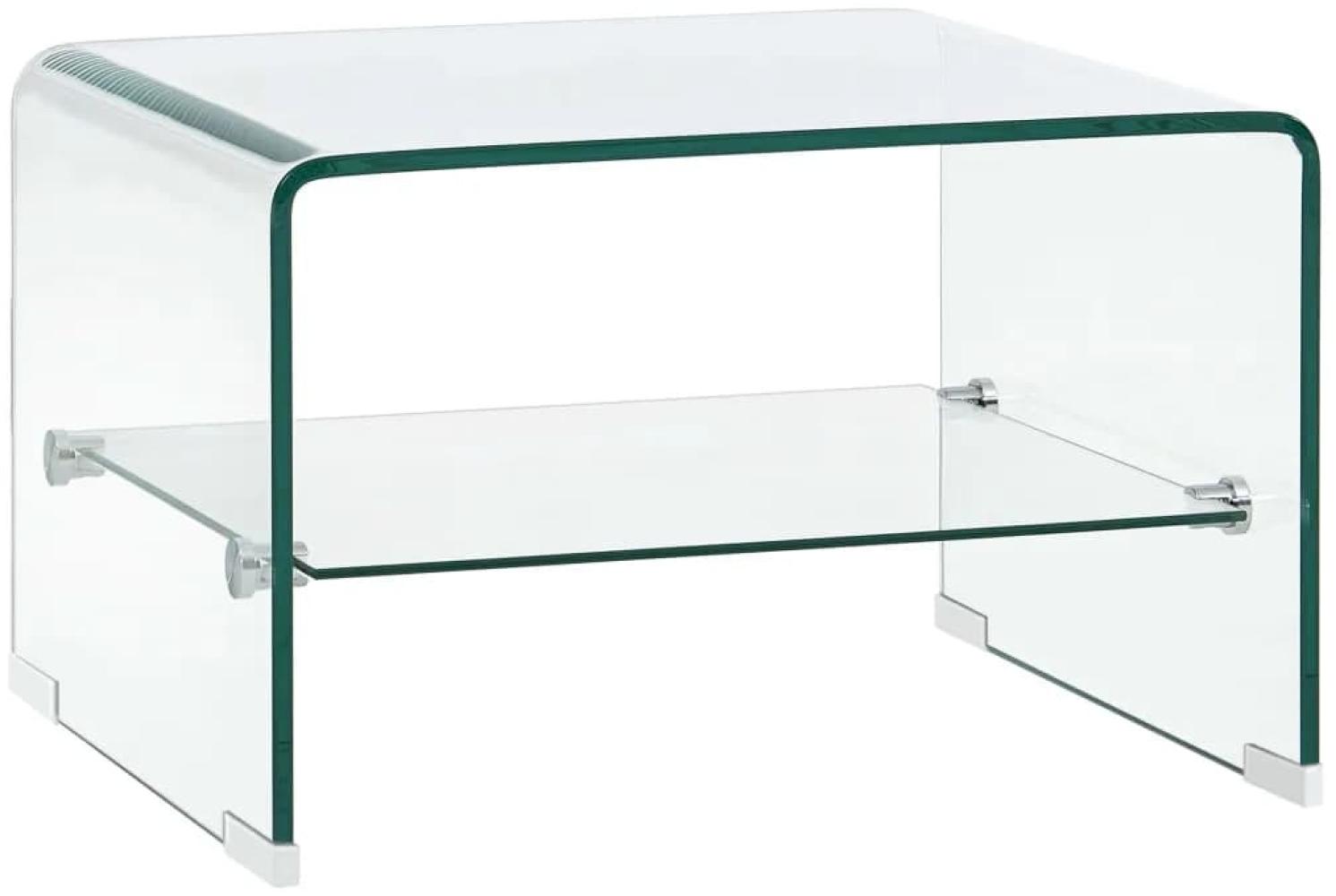 vidaXL Couchtisch Transparent 50×45×33 cm Hartglas 284744 Bild 1