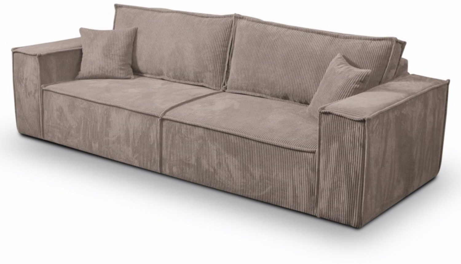 Compleo Schlafsofa MONA mit Bettkasten und Bettfunktion, Cordstoff, 3-Sitzer Sofa, Breite: 255 cm Bild 1