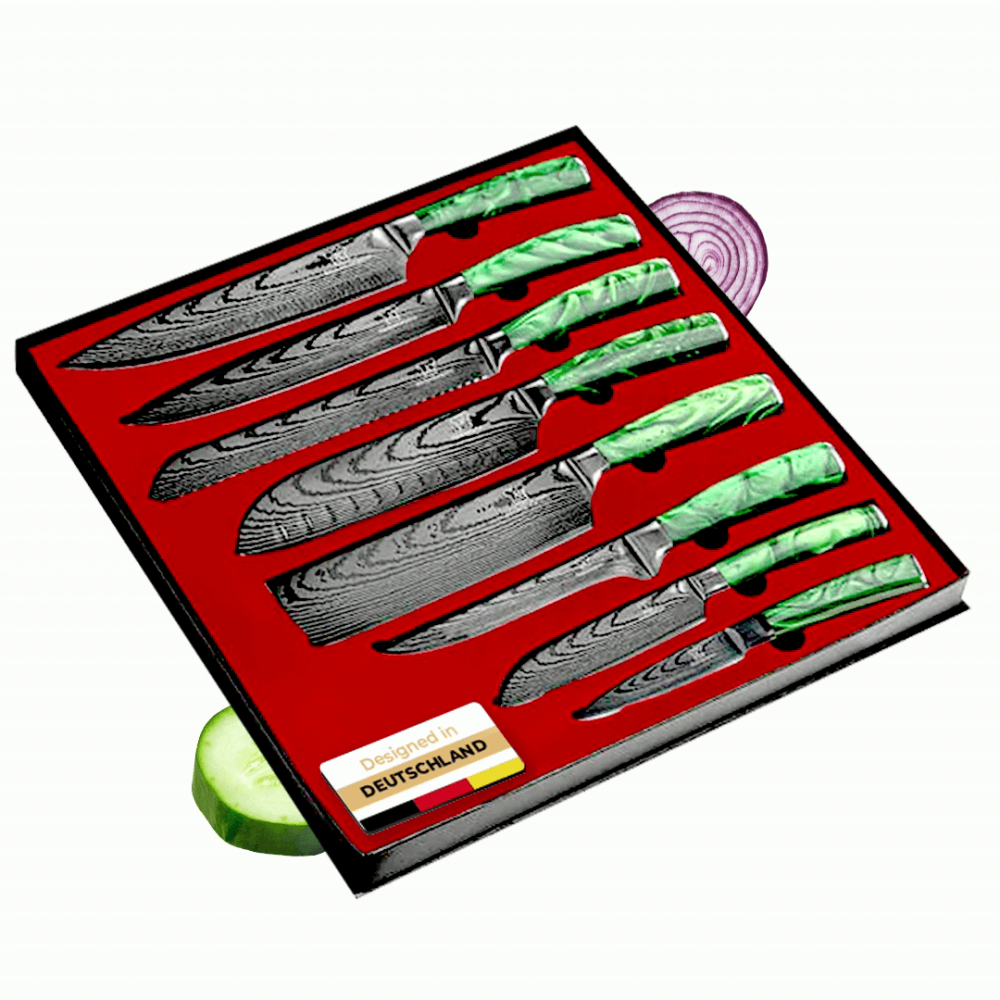 Küchenkompane Messer-Set Asiatisches Messerset Midori - 8-teiliges Küchenmesser Set Premium (8-tlg) Bild 1