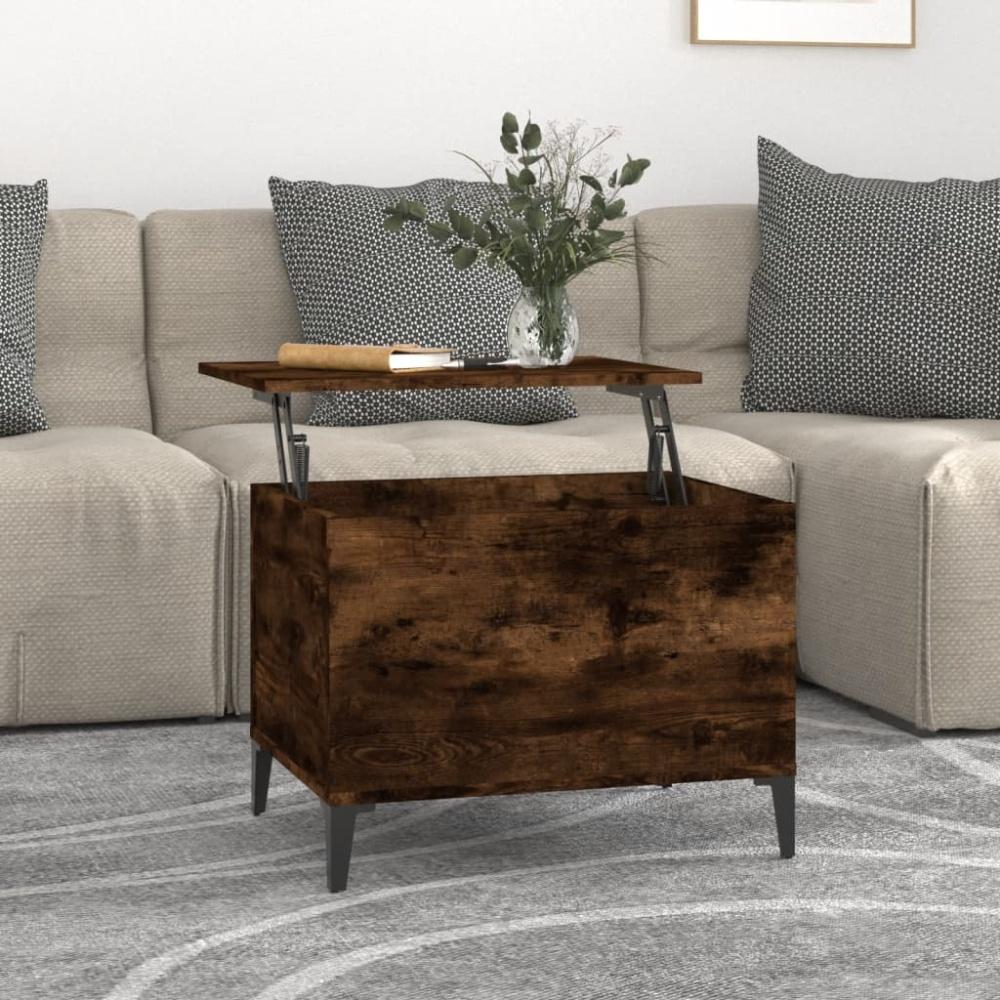 vidaXL Couchtisch Räuchereiche 60x44,5x45 cm Holzwerkstoff 819577 Bild 1