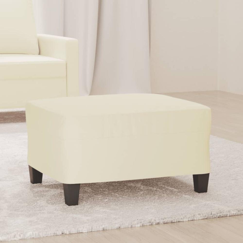 vidaXL Fußhocker Creme 70x55x41 cm Kunstleder 349356 Bild 1