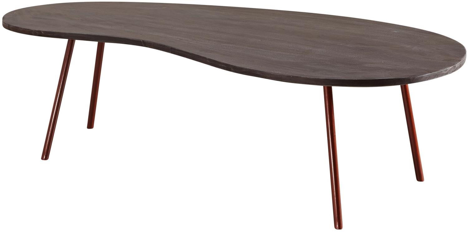 Wohnling 'Jay' Design Couchtisch, massives Akazienholz grau, 122 x 63 cm Bild 1