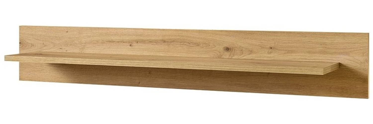 Lomadox Wandregal TIROL-61, Wandboard Eiche Artisan Nachbildung Schwarz B/H/T ca. 107/17/19cm Bild 1