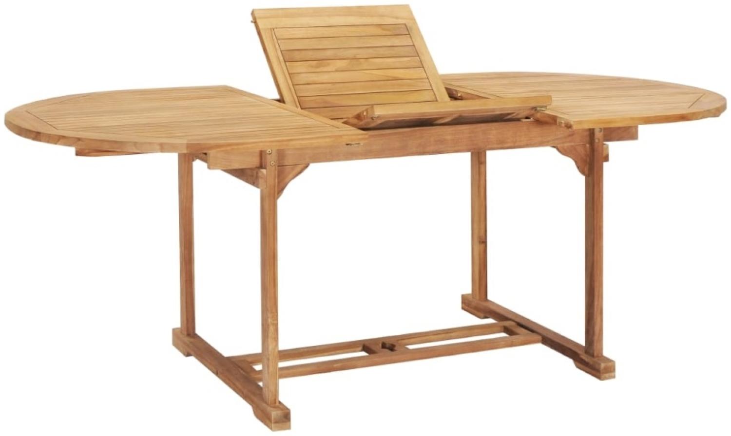 vidaXL Garten-Ausziehtisch 150-200x100x75 cm Massivholz Teak 44675 Bild 1