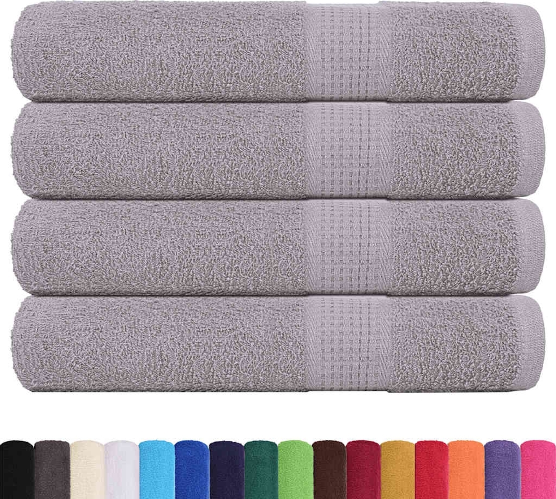 vidaXL Handtücher FROGN 4 Stk. Grau 100x200 cm 360 g/m² 136843 Bild 1