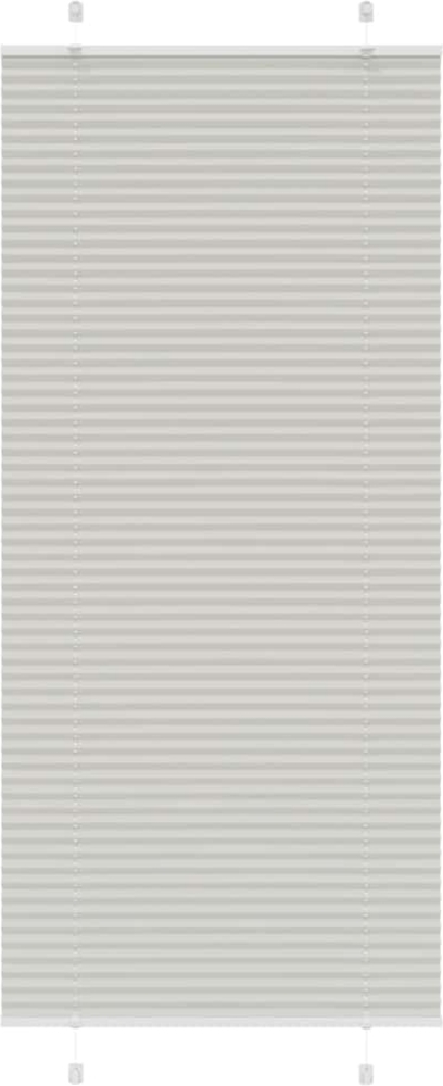 vidaXL Plissee Hellgrau 95x200 cm Stoffbreite 94,4 cm Polyester 4015363 Bild 1